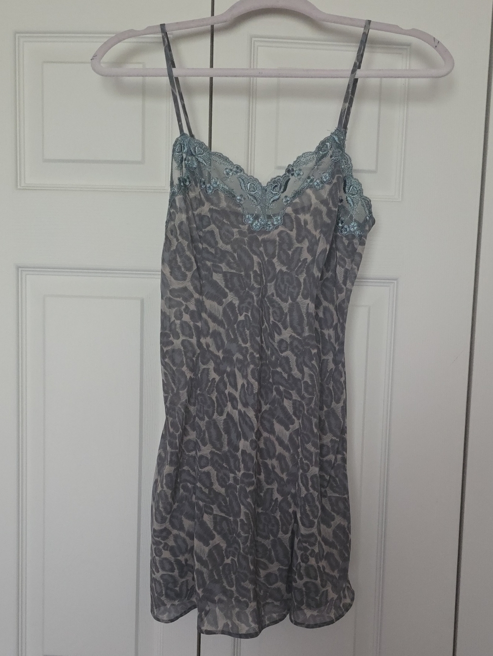 Vintage Victoria's Secret Leopard Print Lace  & Chiffon Sexy Nightie
